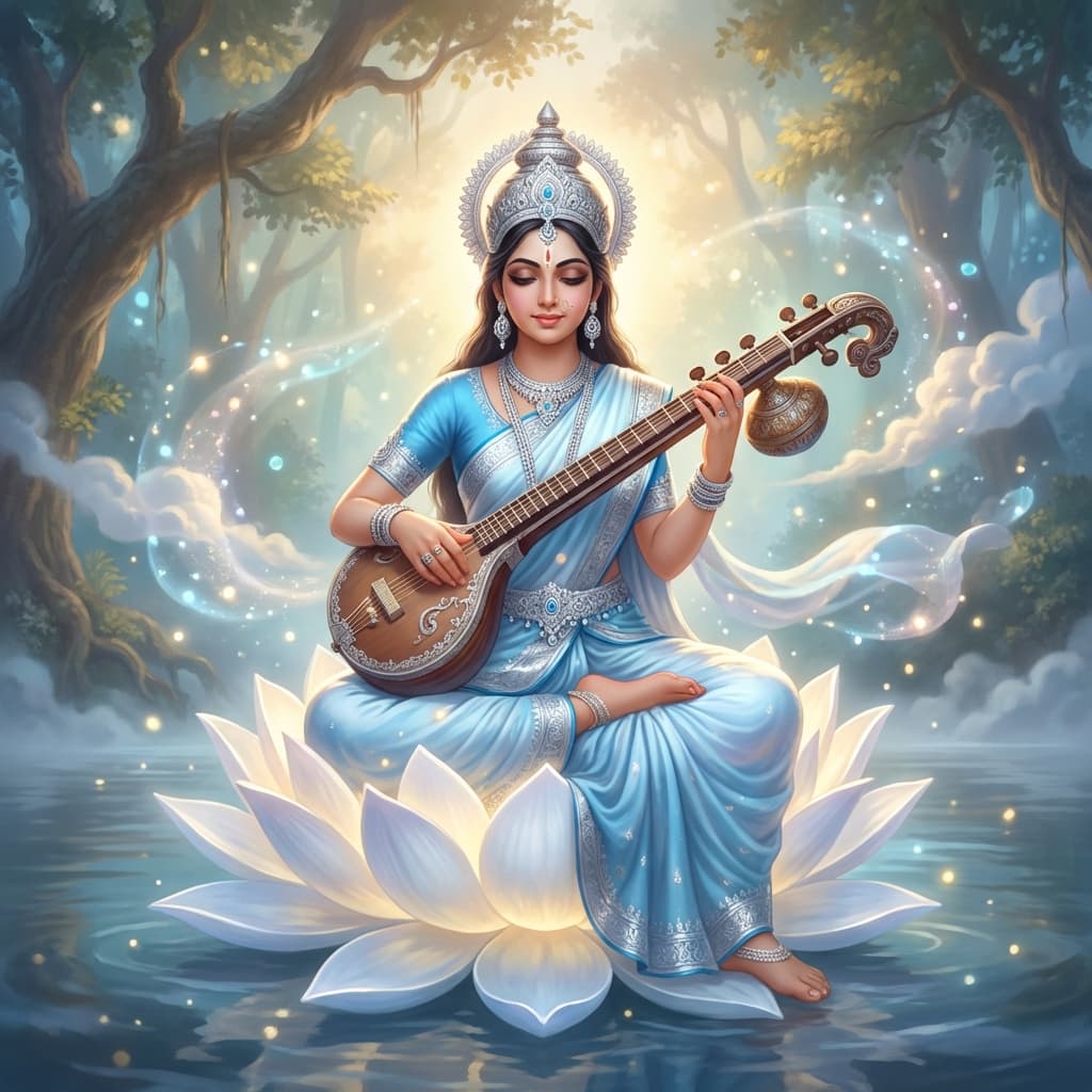 Maa Saraswati Background